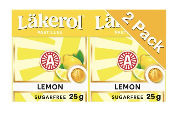 Halstabletter Lemon Sockerfri 2x25g