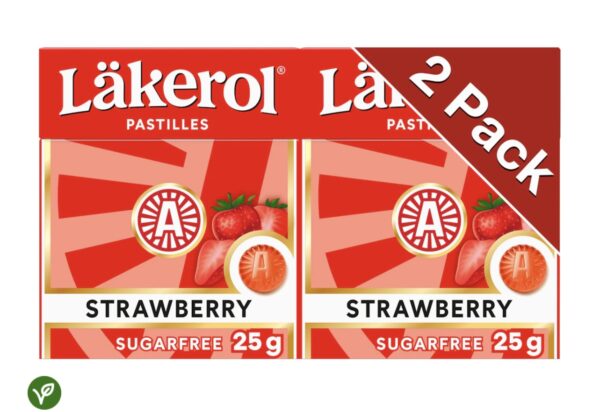 Halstabletter Classic Strawberry Sockerfri 2x25g